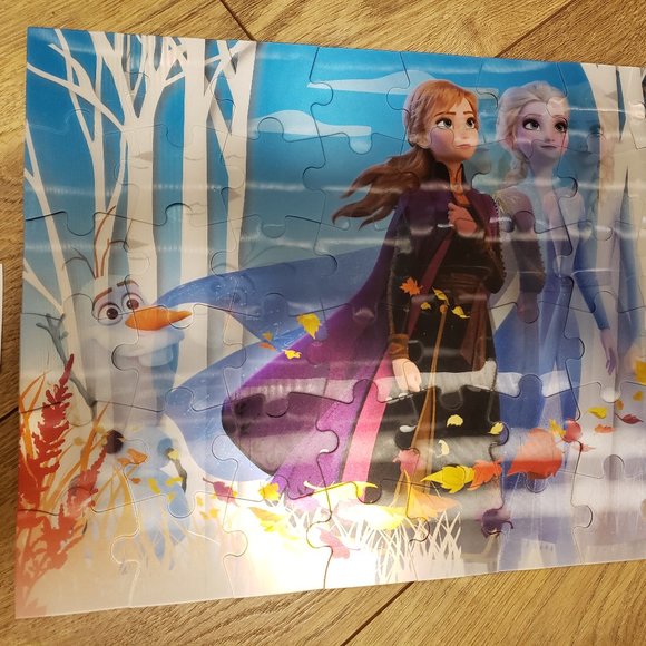 DISNEY FROZEN HOLOGRAM PUZZLE - 48 PIECE - OLAF, ANNA, ELSA - Picture 6 of 8